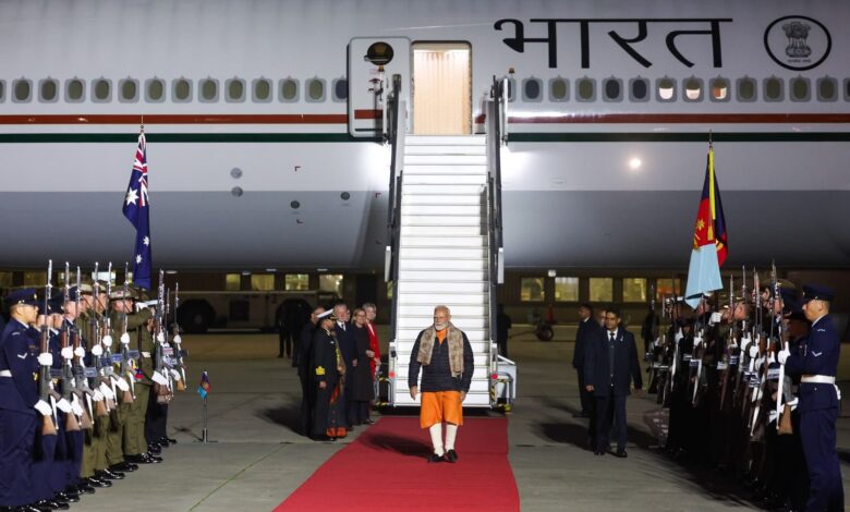 Prime Minister Narendra Modi arrived in Melbourne