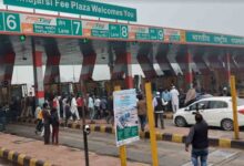 Farmers Protest at Toll Plaza